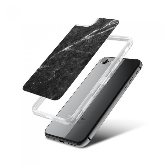 UTGATT5 - Fashion mobilskal till Apple iPhone 7 - Rough black marble