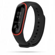 Tech-Protect - Tech-Protect Smooth Xiaomi Mi Band 3/4 Svart / Röd