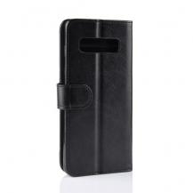 A-One Brand - Crazy Horse Plånboksfodral till Samsung Galaxy S10 - Black