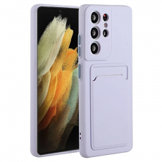 A-One Brand - Galaxy S23 Ultra Mobilskal Korthållare TPU - Lila