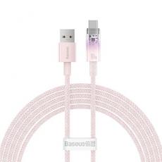 BASEUS - Baseus USB-A Till USB-C Kabel 2m 100W - Rosa