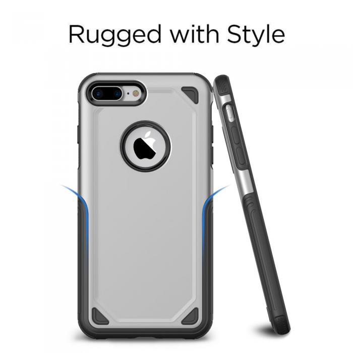 UTGATT1 - Rugged Armor Skal till iPhone 8 Plus / 7 Plus - Silver