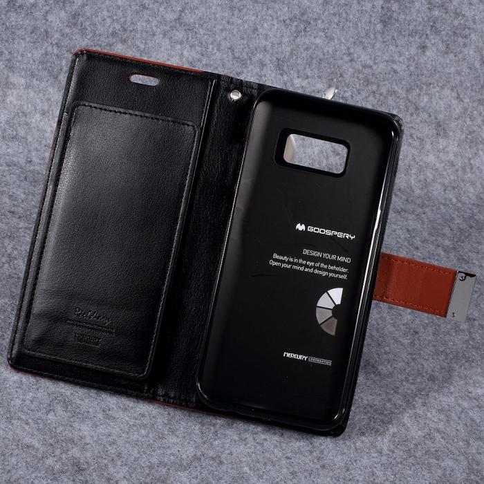 UTGATT5 - Mercury Rich Diary Plnboksfodral till Samsung Galaxy S8 Plus - Brun