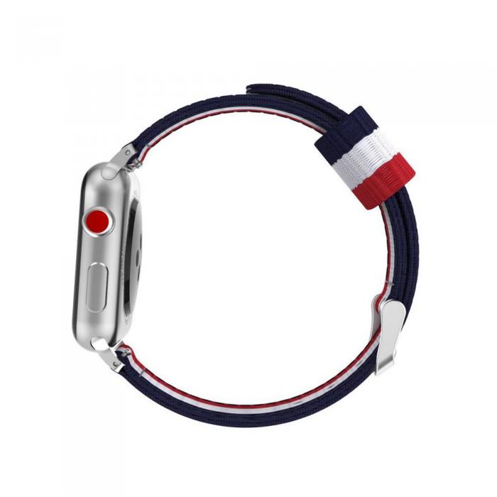 UTGATT1 - Tech-Protect Welling Apple Watch 2/3/4/5/6/Se (42mm/44mm) - Navy/Red