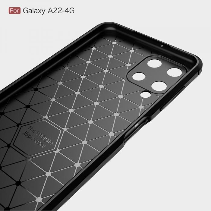 A-One Brand - TPU Carbon Skal Galaxy A22 4G - Svart