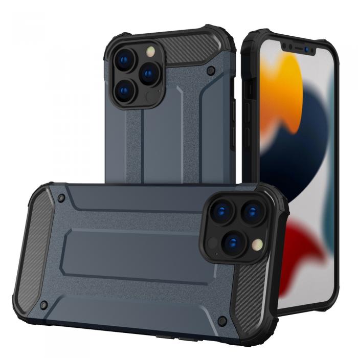Ruhtel - Hybrid Armor Tough Rugged Skal iPhone 13 Pro Max - Bl