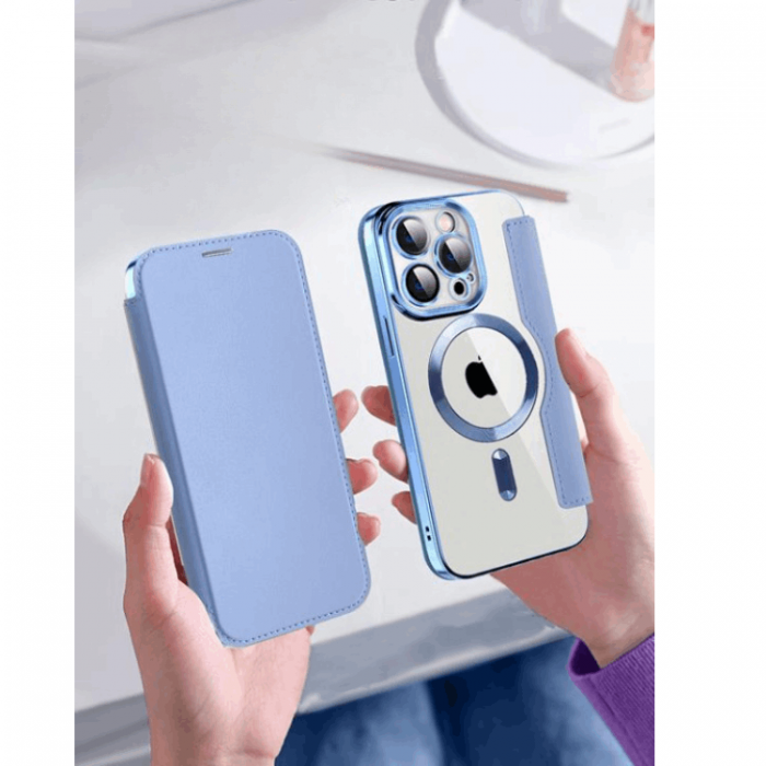 A-One Brand - iPhone 12 Pro Magsafe Plnboksfodral RFID Flip - Lila