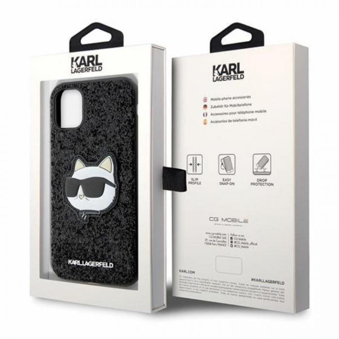 KARL LAGERFELD - Karl Lagerfeld iPhone 11/XR Mobilskal Glitter Choupette Patch