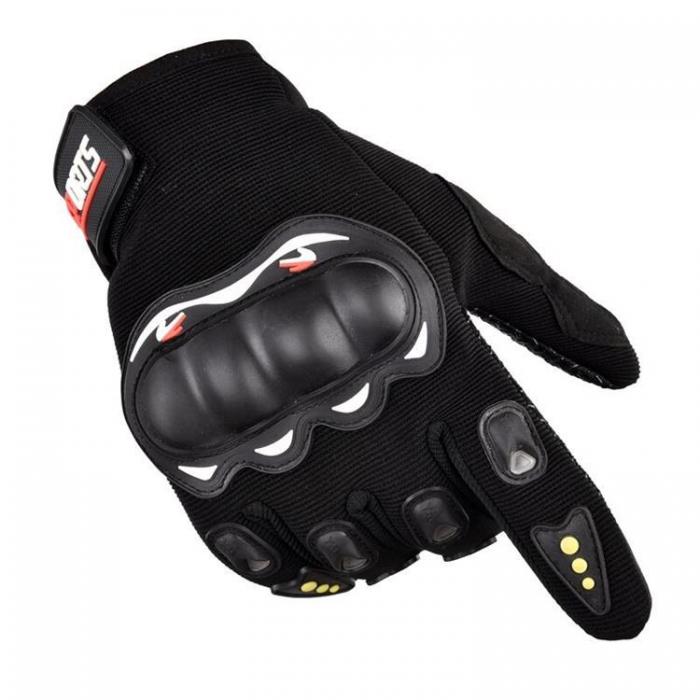 A-One Brand - Motorcykel Touchvantar/Handskar med Knogskydd - Svart