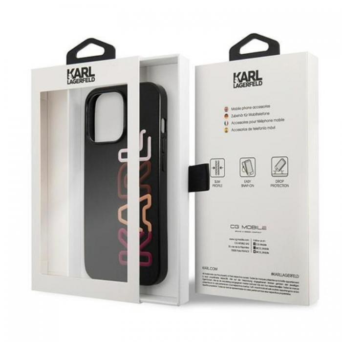 KARL LAGERFELD - Karl Lagerfeld iPhone 13 Pro Skal Multipink Brand - Svart