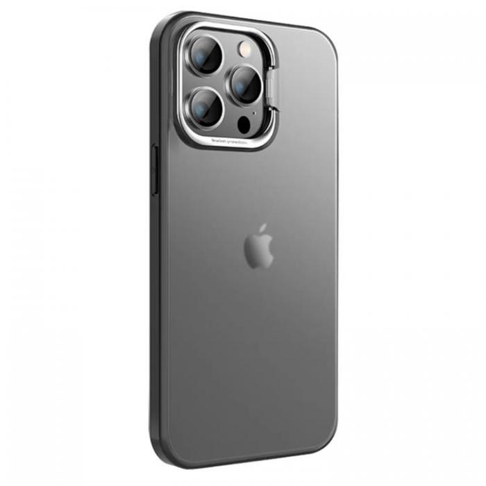 X-Level - X-Level iPhone 15 Pro Max Mobilskal med Kamerastativ - Svart