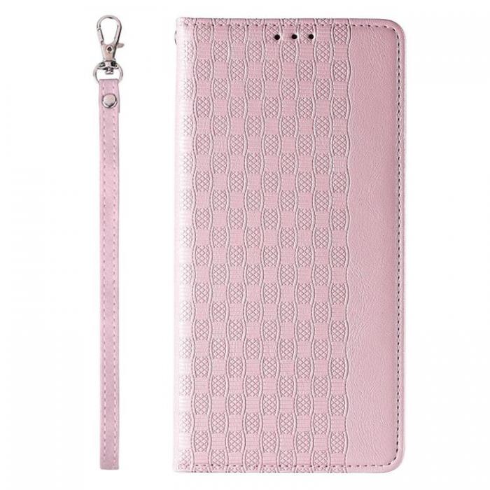 A-One Brand - iPhone 12 Pro Max Plnboksfodral Magnet Strap - Rosa