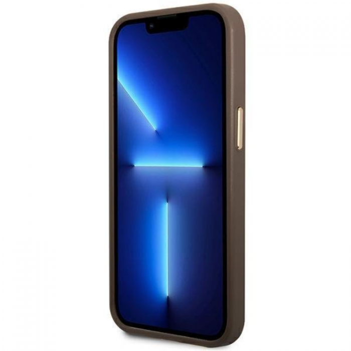 UTGATT1 - GUESS iPhone 14 Pro Max Mobilskal MagSafe Logo Plate - Brun