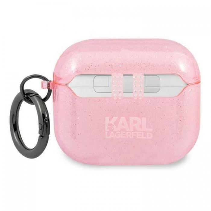 KARL LAGERFELD - Karl Lagerfeld AirPods 3 Skal Glitter - Rosa