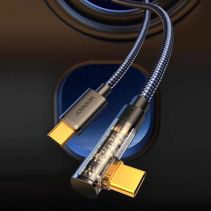 Joyroom - Joyroom Angled USB-C till USB-C Kabel 100W 1.2 m - Svart