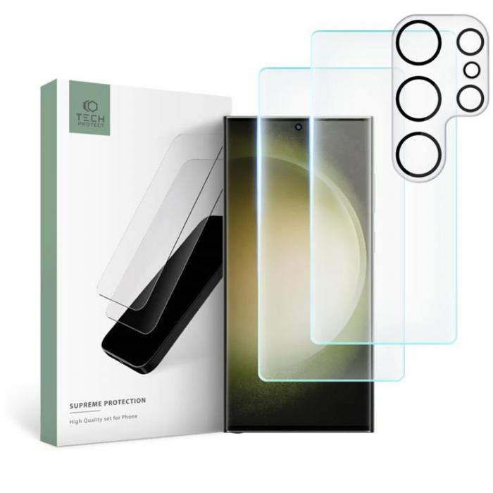 Tech-Protect - [3-Pack] Tech-Protect Galaxy S23 Ultra Kameralinsskydd i Hrdat Glas