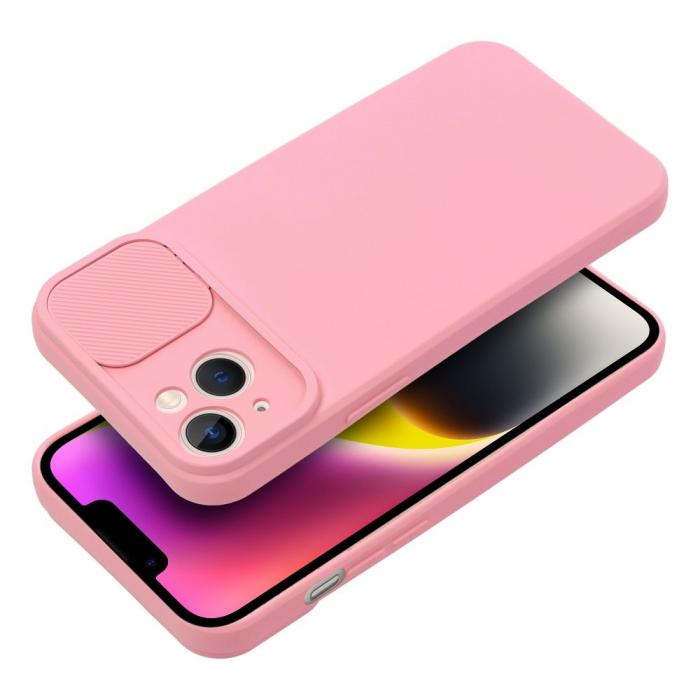 OEM - SLIDE skal fr iPhone 14 Plus i ljusrosa