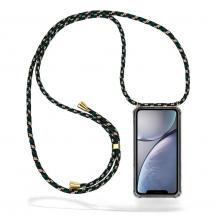 CoveredGear-Necklace - Boom iPhone XR skal med mobilhalsband- Green Camo Cord