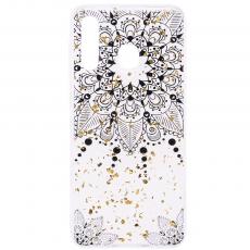 A-One Brand - Glitter Mobilskal till Samsung Galaxy A50 - Black Flower