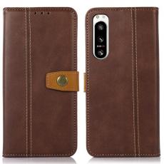 A-One Brand - Sony Xperia 5 IV Plånboksfodral Magnetic Clasp - Coffee