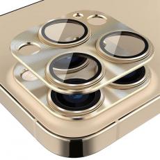 HAT PRINCE - ENKAY iPhone 14 Pro Max/14 Pro Kameralinsskydd i Härdat glas - Guld