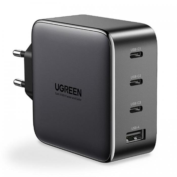 UTGATT5 - Ugreen GaN Fast Vggladdare 3x USB Type-C 100W - Svart