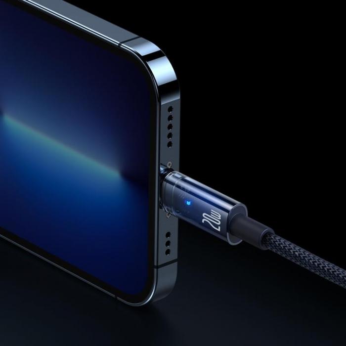 BASEUS - Baseus Explorer USB Typ-C Till Lightning Kabel 20W 1m - Bl