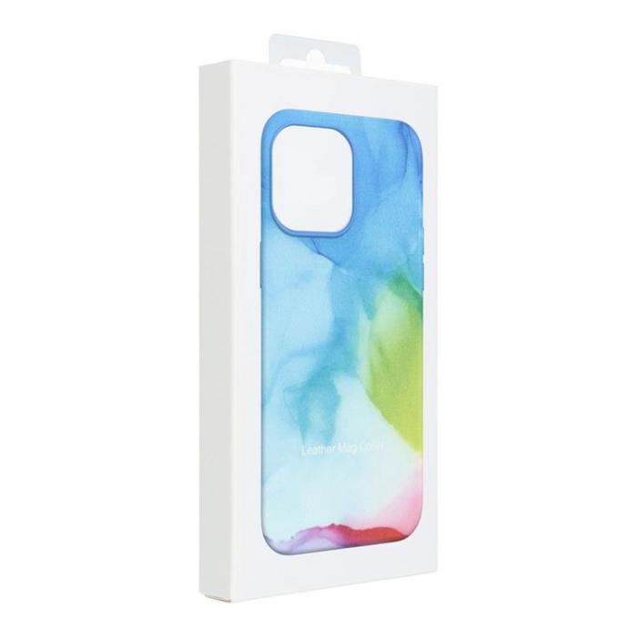 UTGATT1 - iPhone 14 Pro Max Magsafe Mobilskal Lder - Multicolor Splash