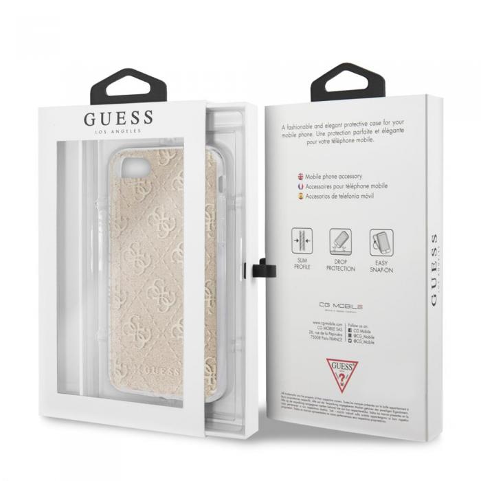 Guess - iPhone 7/8/SE 2020 Skal Guldigt Glitter - Guess