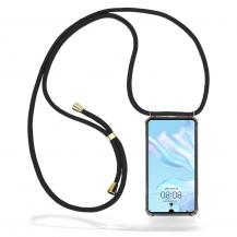 CoveredGear-Necklace - Boom Huawei P30 mobilhalsband skal - Black Cord