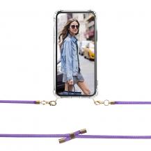 Boom of Sweden - Boom iPhone 13 Mini skal med mobilhalsband- Rope Purple
