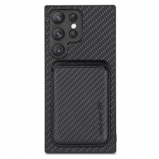 A-One Brand - Galaxy S23 Ultra Skal Korthållare Detachable - Svart