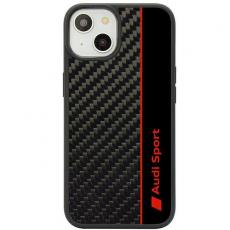 Audi - Audi iPhone 14 Mobilskal Carbon Fiber Stripe - Svart