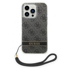 Guess - GUESS iPhone 14 Pro Skal 4G Print Strap - Svart