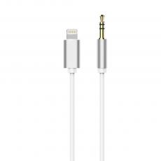 Forcell - Adapter audio till iPhone Lightning 8-pin + Jack 3,5mm Vit kabel
