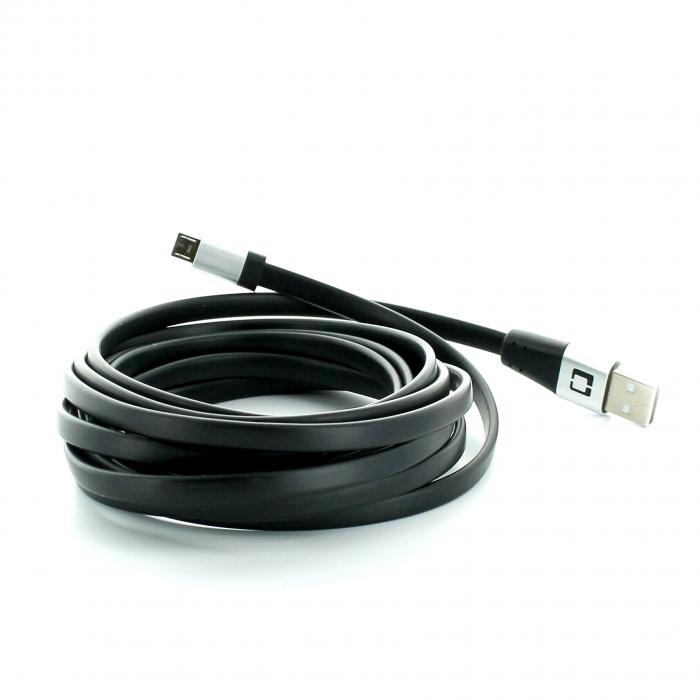 UTGATT5 - Covered Gear Micro-USB kabel 3 meter - Svart
