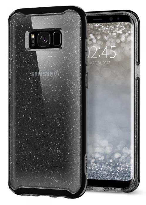 UTGATT4 - SPIGEN Neo Hybrid Crystal Glitter Skal till Samsung Galaxy S8 - Svart