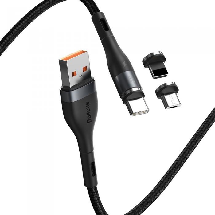 UTGATT5 - Baseus Zinc 3in1 USB lightning/ USB Type C/ micro USB Kabel Gr