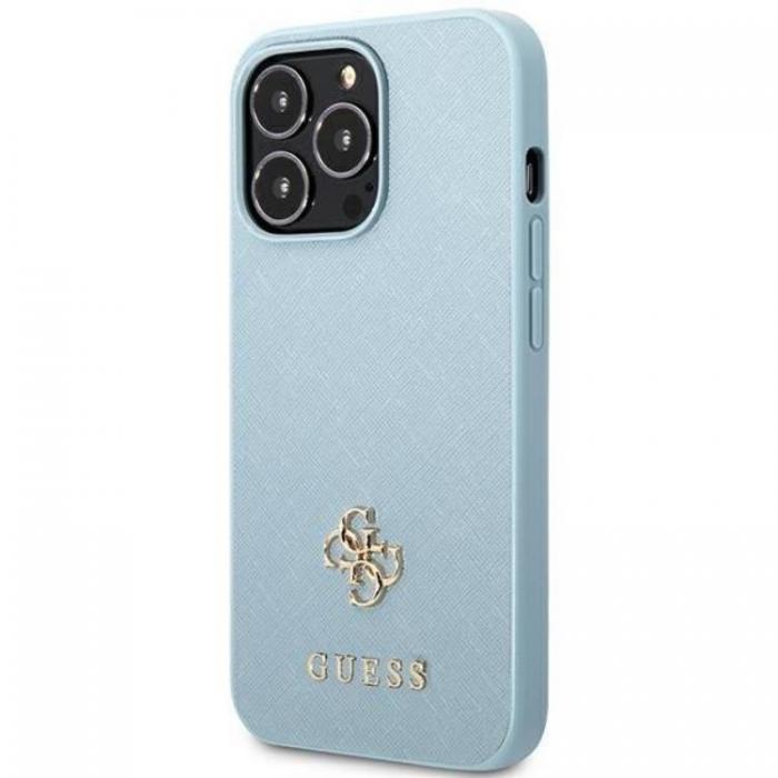 Guess - Guess iPhone 13 Pro Mobilskal Saffiano 4G Small Metal Logo - Bl