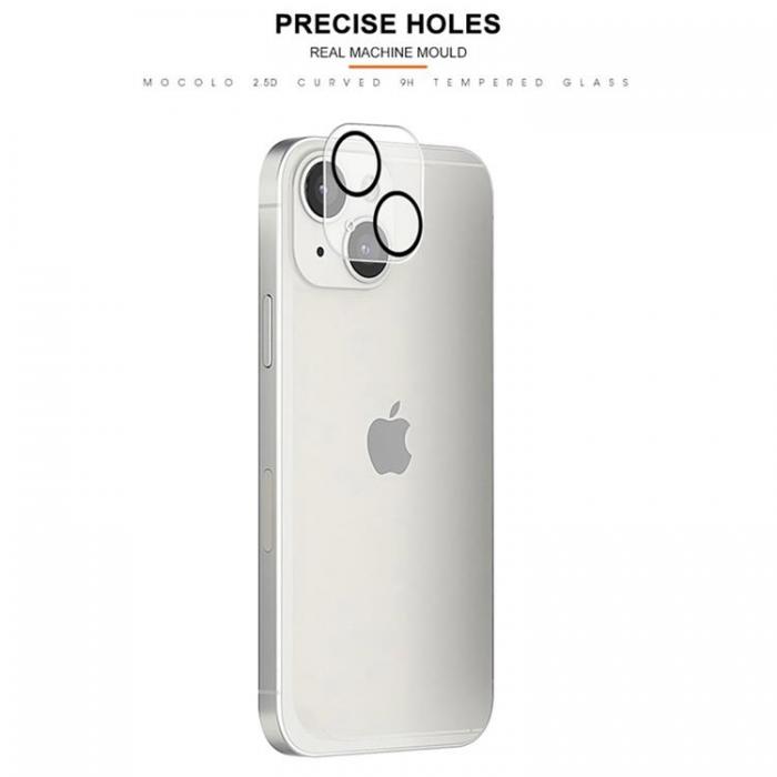 Mocolo - MOCOLO iPhone 14 Plus KameraLinsskydd i Hrdat Glas 9H - Clear