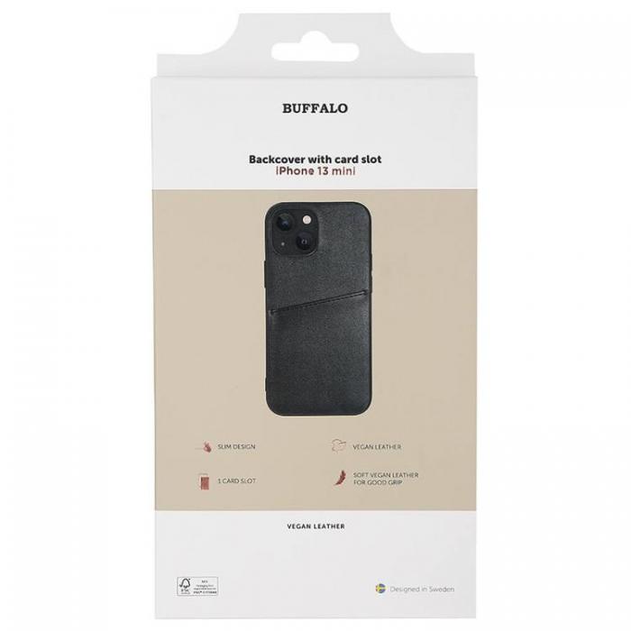 BUFFALO - Buffalo iPhone 13 Mini Skal Korthllare - Svart