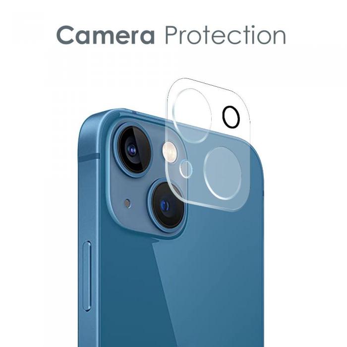 A-One Brand - [2-PACK] Skrmskydd iPhone 14 Plus Kameralinsskydd i Hrdat glas Clear