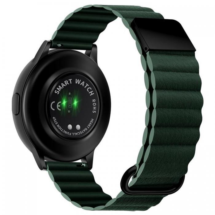 A-One Brand - Galaxy Watch Armband kta Lder (20mm) - Grn