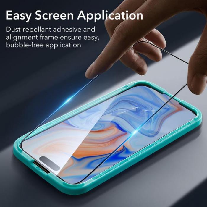 ESR - [2-Pack] ESR iPhone 15 Hrdat Glas Skrmskydd