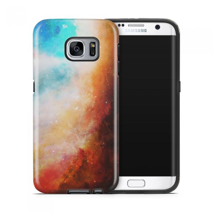 UTGATT5 - Tough mobilskal till Samsung Galaxy S7 Edge - Rymden - Orange/Bl