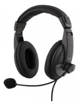 Deltaco - Deltaco Minitele-kontakt Headset - Svart