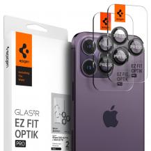 Spigen - Spigen [2-PACK] iPhone 14 Pro/14 Pro Max Linsskydd Optik Pro - Svart