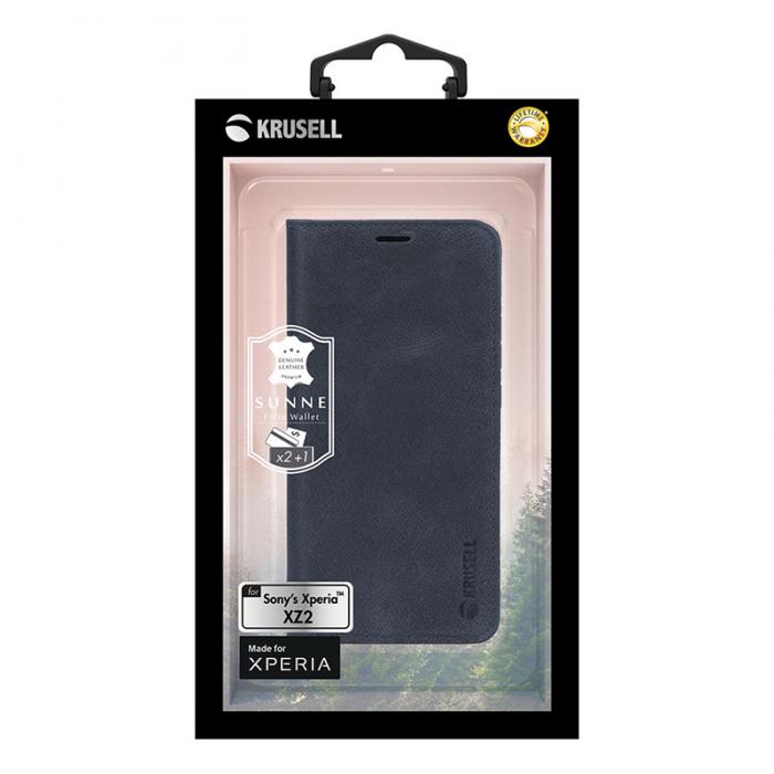 UTGATT5 - Krusell Sunne 2 Card Wallet Sony Xperia Xz2 Vintage Black