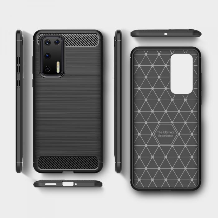 A-One Brand - Carbon Fiber mobilskal till Huawei P40 - Bl