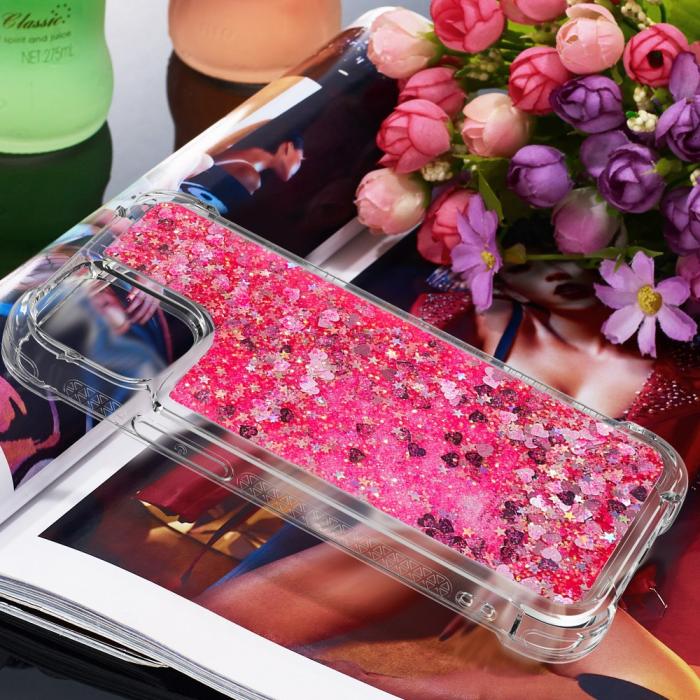 OEM - Drop-Proof Glitter Sequins Skal till iPhone 13 Pro - Rosa